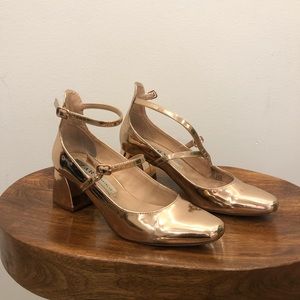 Metallic Pink Mary Jane